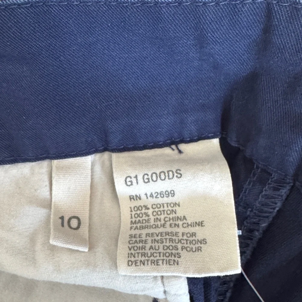 G1 Paper Twill Dark Blue Flat Front Shorts - Picture 5 of 5